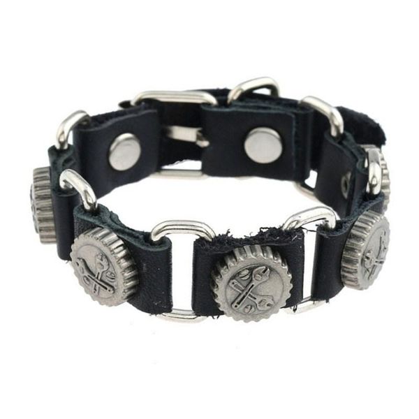 charm bracelets 2021 selling leather bracelet cowhide wrist strap wrench tool style punk, Golden;silver
charm bracelets 2021 selling leather bracelet cowhide wrist strap wrench tool style punk, Golden;silver