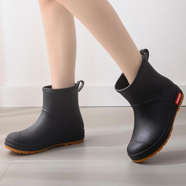 boots pvc ankle slip on shoes ladies autumn classic women rain for female girls fashion solid color round toe, Black
boots pvc ankle slip on shoes ladies autumn classic women rain for female girls fashion solid color round toe, Black