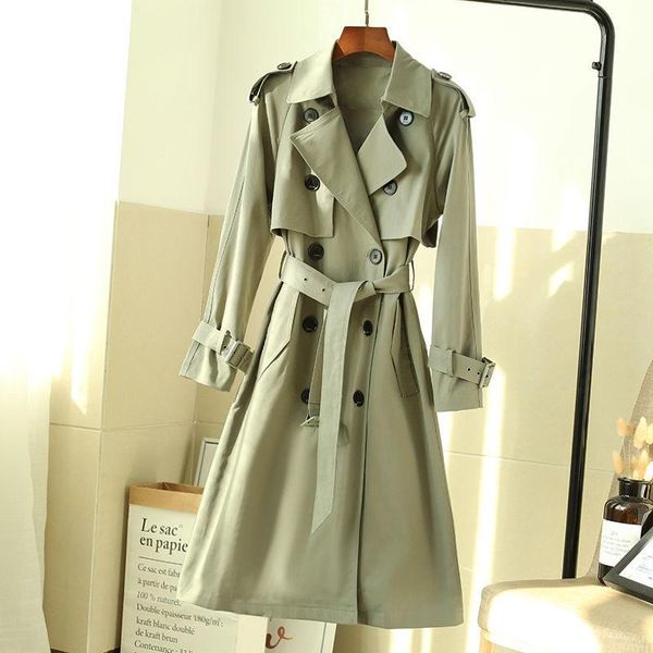 women's trench coats 2021 spring autumn long coat female double breasted slim outwear windbreaker women warm street jacket, Tan;black
women's trench coats 2021 spring autumn long coat female double breasted slim outwear windbreaker women warm street jacket, Tan;black