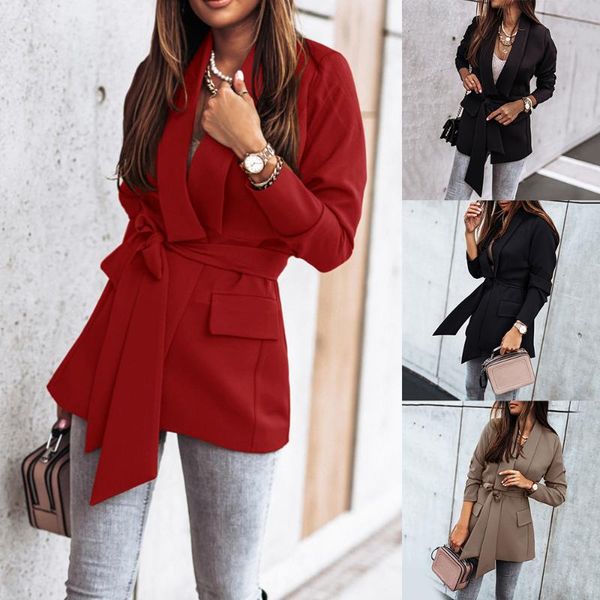 women's trench coats work wear office ol blazer with belt overcoat outwear solid color ladies fashion casual female windbreaker d30, Tan;black
women's trench coats work wear office ol blazer with belt overcoat outwear solid color ladies fashion casual female windbreaker d30, Tan;black