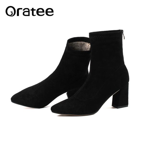 boots fashion women ankle elastic sock chunky high heels pointed toe stretch autumn winter booties black plus size
boots fashion women ankle elastic sock chunky high heels pointed toe stretch autumn winter booties black plus size