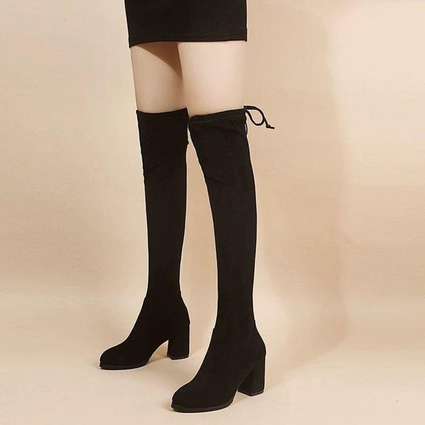 boots women's over the knee 2021 autumn winter thin and elastic style high-heeled, Black
boots women's over the knee 2021 autumn winter thin and elastic style high-heeled, Black