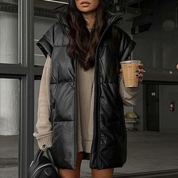 women's leather & faux lugentolo vest women winter sleeveless jacket streetwear zipper long coat black
women's leather & faux lugentolo vest women winter sleeveless jacket streetwear zipper long coat black
