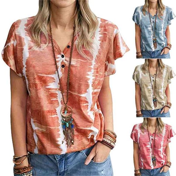 summer women's loose fashion printed button v neck t-shirt ladies casual pullover oversized s-5xl woman tshirts 210517, White
summer women's loose fashion printed button v neck t-shirt ladies casual pullover oversized s-5xl woman tshirts 210517, White