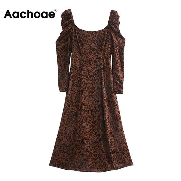 aachoae chic puff sleeve zebra print dress autumn spring front split vintage midi lady party a line sundress vestido casual dresses, Black;gray
aachoae chic puff sleeve zebra print dress autumn spring front split vintage midi lady party a line sundress vestido casual dresses, Black;gray