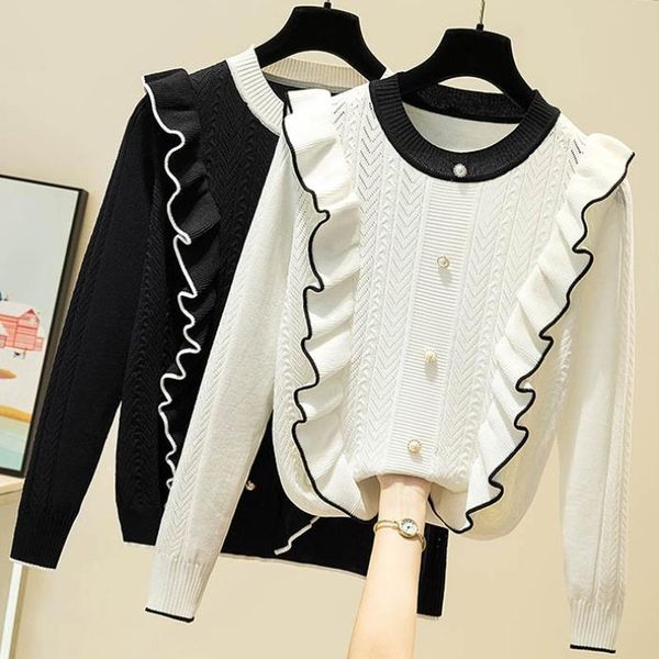 women's knits & tees sweet edge patchwork elegant cardigan woman o-neck single breasted sweater 2021 contrast color fall sueter mujer, White
women's knits & tees sweet edge patchwork elegant cardigan woman o-neck single breasted sweater 2021 contrast color fall sueter mujer, White