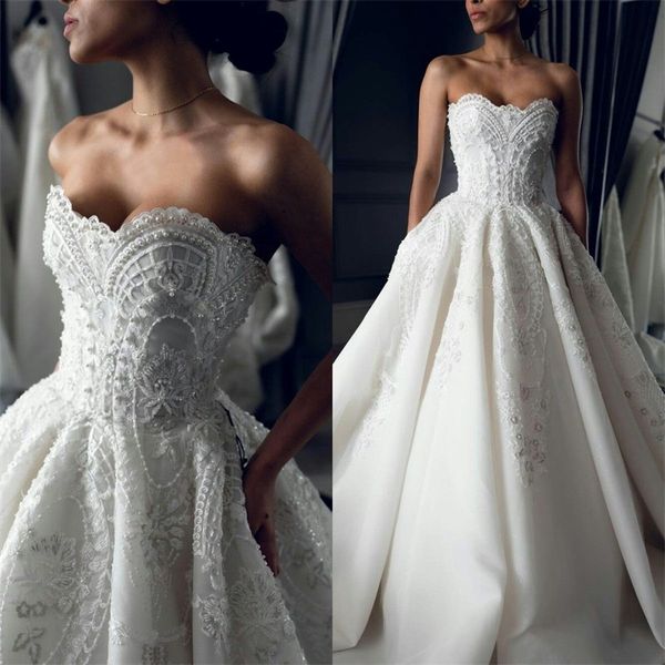 luxury pearls a line wedding dresses sleeveless appliqued lace beads spring summer robes de mariée arabic dubai elegant custom made bridal g, White
luxury pearls a line wedding dresses sleeveless appliqued lace beads spring summer robes de mariée arabic dubai elegant custom made bridal g, White