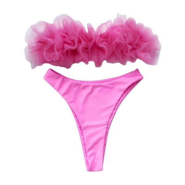 one-piece suits women two piece bikini set strapless off shoulder solid color swimsuit fluffy mesh ruffles high cut push up bathing
one-piece suits women two piece bikini set strapless off shoulder solid color swimsuit fluffy mesh ruffles high cut push up bathing
