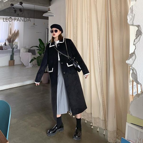 women's wool & blends 2021 women coat outerwear winter clothing ladies fashion warm woolen female elegant double breasted, Black
women's wool & blends 2021 women coat outerwear winter clothing ladies fashion warm woolen female elegant double breasted, Black