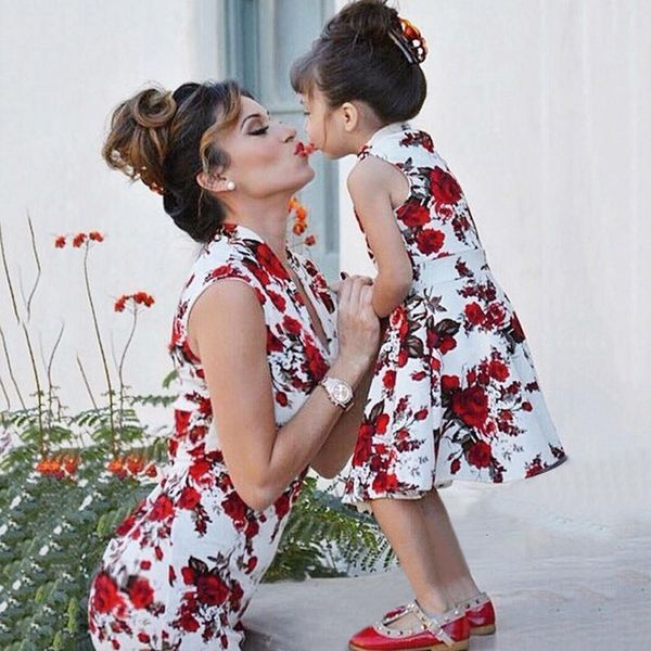casual dresses summer floral girl women mother daughter family matching formal party wedding clothing look rose wxbd, Black;gray
casual dresses summer floral girl women mother daughter family matching formal party wedding clothing look rose wxbd, Black;gray