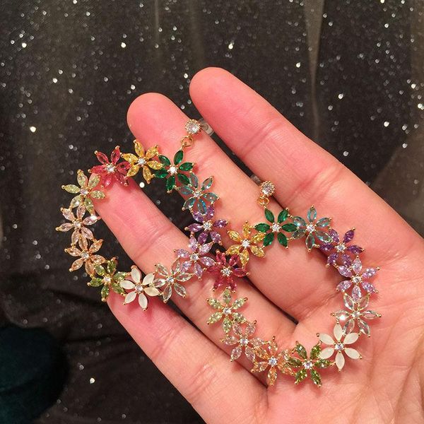dangle & chandelier trendy simple sweet colored crystal zircon big circle flowers drop earrings for women luxury temperament fashion jewelry, Silver
dangle & chandelier trendy simple sweet colored crystal zircon big circle flowers drop earrings for women luxury temperament fashion jewelry, Silver