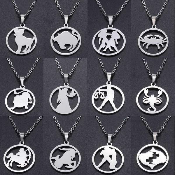 pendant necklaces 100% stainless steel star zodiac signs charm necklace for women accept oem order fashion jewelry, Silver
pendant necklaces 100% stainless steel star zodiac signs charm necklace for women accept oem order fashion jewelry, Silver