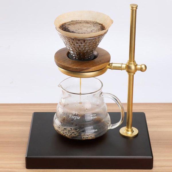 coffee filters vogvigo pour-over dripper with wood stand - heavy-duty adjustable height
coffee filters vogvigo pour-over dripper with wood stand - heavy-duty adjustable height