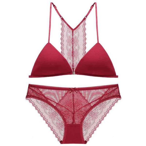 bras sets french underwear summer thin non steel ring triangular cup cotton girl front buckle beautiful back set, Red;black
bras sets french underwear summer thin non steel ring triangular cup cotton girl front buckle beautiful back set, Red;black