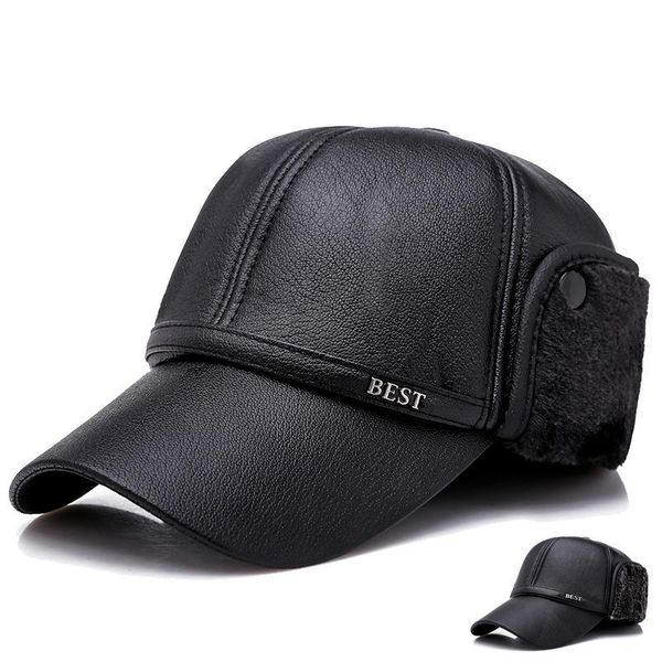 berets warm winter leather fur baseball cap ear protect snapback hat for women hats men solid russian, Blue;gray
berets warm winter leather fur baseball cap ear protect snapback hat for women hats men solid russian, Blue;gray