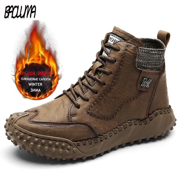 boots classic winter men's leather plush warm snow fashion soft brand outdoor roman work men motorcycle, Black
boots classic winter men's leather plush warm snow fashion soft brand outdoor roman work men motorcycle, Black