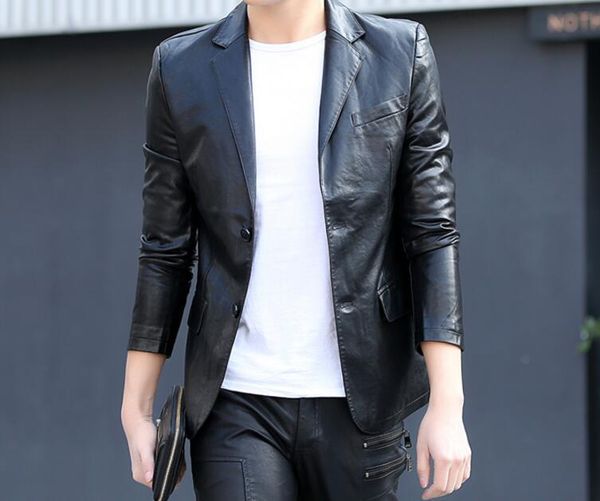 men's fur & faux m-5xl / spring fashion classic personality slim and handsome single-breasted suit pu jacket coat tide, Black
men's fur & faux m-5xl / spring fashion classic personality slim and handsome single-breasted suit pu jacket coat tide, Black