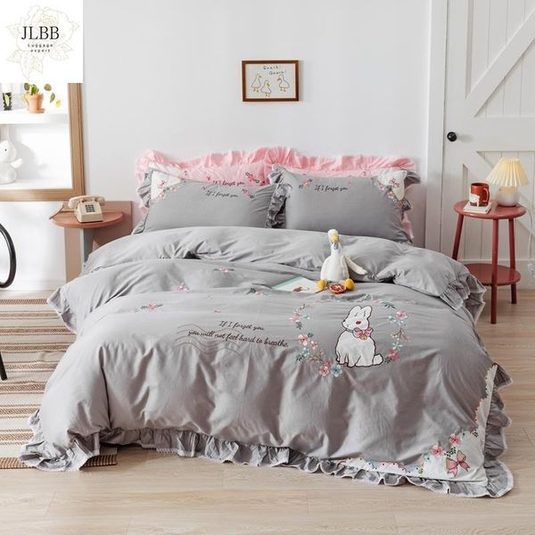 bedding sets cartoon floral embroidery 100% cotton set double duvet cover bed linen fitted sheet pillowcases home textile
bedding sets cartoon floral embroidery 100% cotton set double duvet cover bed linen fitted sheet pillowcases home textile