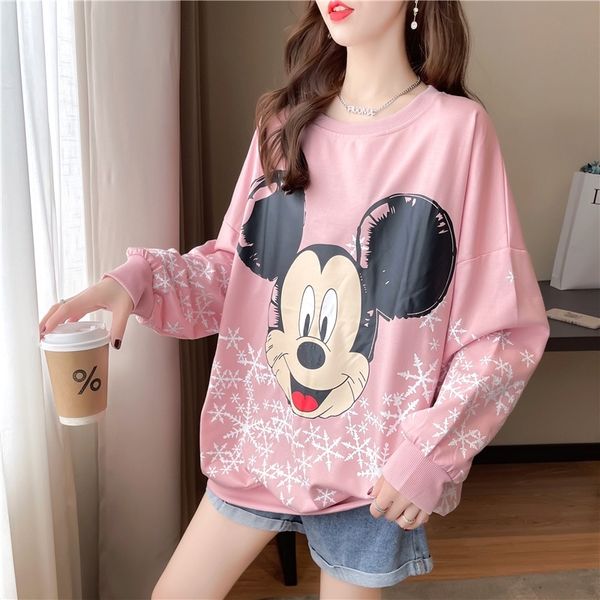 25 cotton autumn korean fashion round neck sweater women's medium and long loose japan south korea, Black
25 cotton autumn korean fashion round neck sweater women's medium and long loose japan south korea, Black