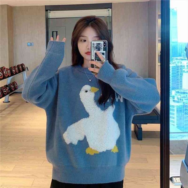 knitted women fashion casual korean womens sweater o neck long sleeve oversize pullover pull plus size sweet cartoon goose print, White;black
knitted women fashion casual korean womens sweater o neck long sleeve oversize pullover pull plus size sweet cartoon goose print, White;black