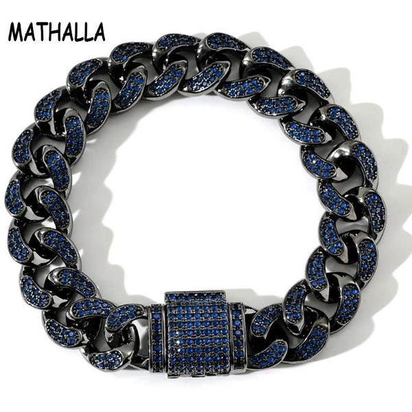 europe hip hop bracelet necklace flip buckle blue zircon cuban chain black gold men's personalit chains, Silver
europe hip hop bracelet necklace flip buckle blue zircon cuban chain black gold men's personalit chains, Silver