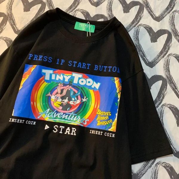 women's t-shirt press 1p start button funny subor games printed graphic tees plus size street style 80s 90s cartoon harajuku tshirts, White
women's t-shirt press 1p start button funny subor games printed graphic tees plus size street style 80s 90s cartoon harajuku tshirts, White