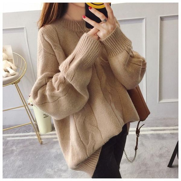 women's sweaters 2021 autumn winter women o-neck knitted solid long sleeve pullover knitting casual, White;black
women's sweaters 2021 autumn winter women o-neck knitted solid long sleeve pullover knitting casual, White;black