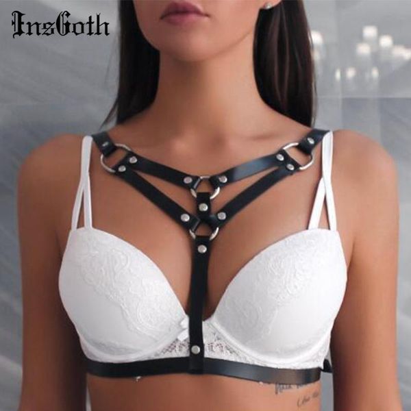belts insgoth punk pu leather harness belt goth black straps bra streetwear women lingerie adjustable gothic accessories, Black;brown
belts insgoth punk pu leather harness belt goth black straps bra streetwear women lingerie adjustable gothic accessories, Black;brown