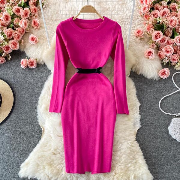 casual dresses 2021 autumn and winter women vintage robe long sleeve slim knit sweater dress elegant ladies buttocks office lady mujer, Black;gray
casual dresses 2021 autumn and winter women vintage robe long sleeve slim knit sweater dress elegant ladies buttocks office lady mujer, Black;gray