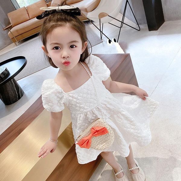 summer girls dress children puff sleeve square collar white princess kids casual vacation girl's dresses, Red;yellow
summer girls dress children puff sleeve square collar white princess kids casual vacation girl's dresses, Red;yellow