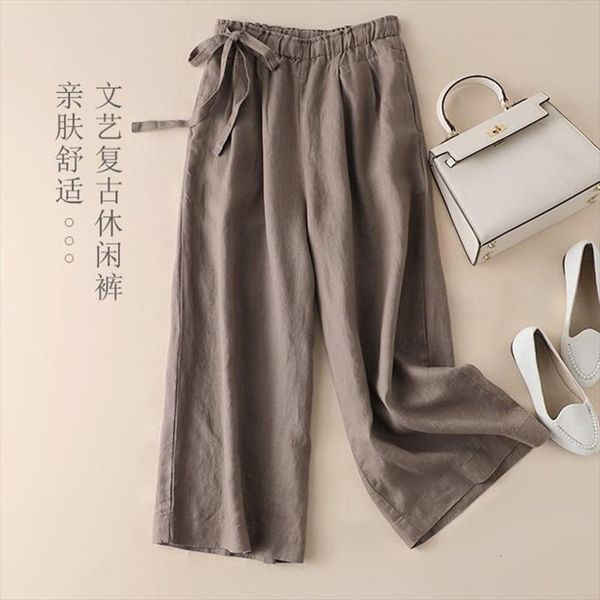 arrival summer arts style womens pants high waist flank lacing wide leg vintage cotton linen ankle length loose s857, Black;white
arrival summer arts style womens pants high waist flank lacing wide leg vintage cotton linen ankle length loose s857, Black;white
