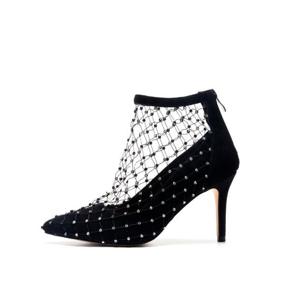 sandals fericzot pointed diamond mesh hollow out heels zip suede shoes female fine heheel fashion wedding party, Black
sandals fericzot pointed diamond mesh hollow out heels zip suede shoes female fine heheel fashion wedding party, Black