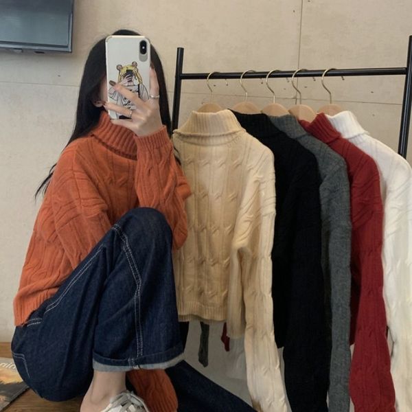 women's sweaters loose sweater with a woman's turtleneck, turtleneck shirt for autumn and winter, feminine, winter 7x6o, White;black
women's sweaters loose sweater with a woman's turtleneck, turtleneck shirt for autumn and winter, feminine, winter 7x6o, White;black