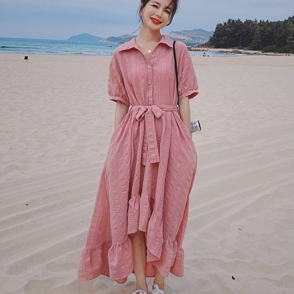 summer fashion elegant pure color temperament simple pink ruffles belt irregular a-line dress casual women 16f1274 210510, Black;gray
summer fashion elegant pure color temperament simple pink ruffles belt irregular a-line dress casual women 16f1274 210510, Black;gray