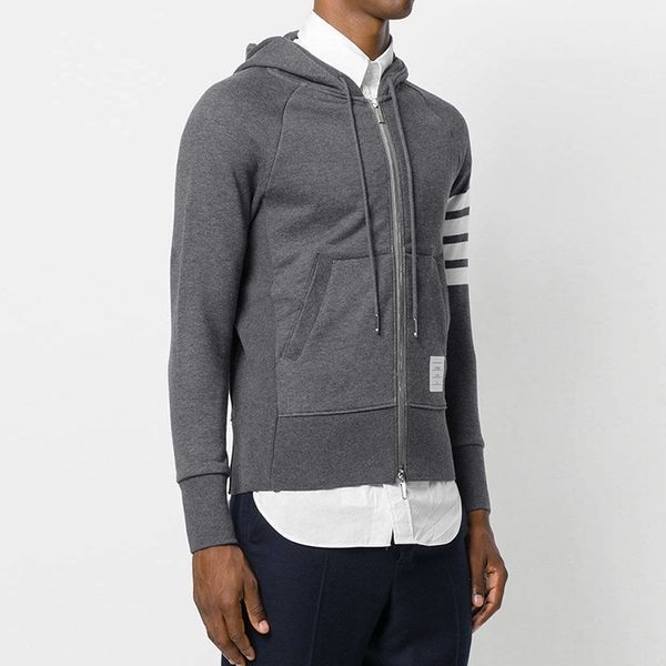 chaopai tb autumn winter men's and women's stripe four bar pure cotton leisure sports couple zipper hoodie jacket, Black
chaopai tb autumn winter men's and women's stripe four bar pure cotton leisure sports couple zipper hoodie jacket, Black