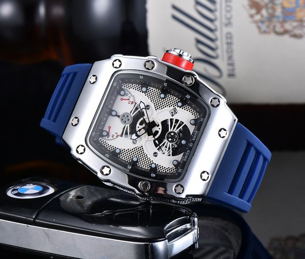 2021 luxury watches men's three-pin series quartz watch richard brand fashion ghost head rubber strap tonneau shap, Slivery;brown
2021 luxury watches men's three-pin series quartz watch richard brand fashion ghost head rubber strap tonneau shap, Slivery;brown