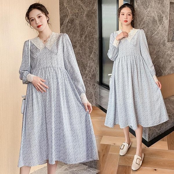 5918# 2021 spring chic ins european style floral printed maternity long dress a line loose clothes for pregnant women pregnancy dresses, White
5918# 2021 spring chic ins european style floral printed maternity long dress a line loose clothes for pregnant women pregnancy dresses, White