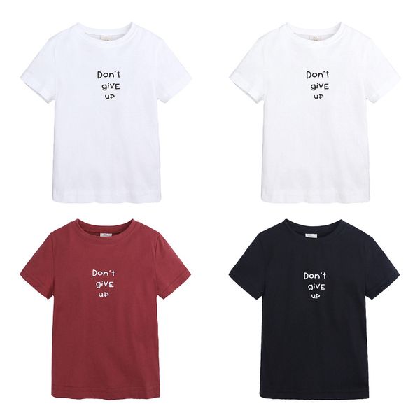 childrens summer girls boys short sleeve t-shirt kids basic round neck cotton letter t-shirt casual style 2-8 years, White;black
childrens summer girls boys short sleeve t-shirt kids basic round neck cotton letter t-shirt casual style 2-8 years, White;black