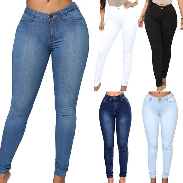women's jeans plus size women skinny denim pants stretchy ladies high waist casual slimming long trousers, Blue
women's jeans plus size women skinny denim pants stretchy ladies high waist casual slimming long trousers, Blue