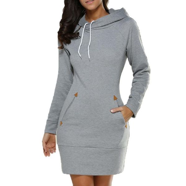 casual dresses women's fashion hooded mini dress fall spring long sleeve slim skinny solid color pocket sweater ladies, Black;gray
casual dresses women's fashion hooded mini dress fall spring long sleeve slim skinny solid color pocket sweater ladies, Black;gray