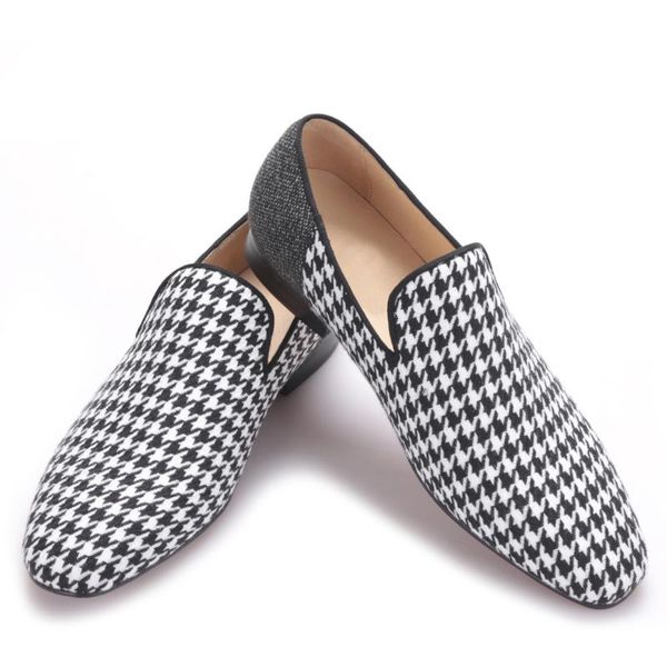 dress shoes european and american trend splicing houndstooth handmade men's oxford for men, Black
dress shoes european and american trend splicing houndstooth handmade men's oxford for men, Black