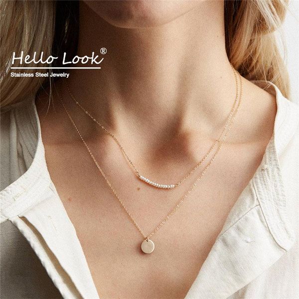 pendant necklaces hellolook 2pcs layered necklace set for women pearl collar chain gold stainless steel choker jewelry gift, Silver
pendant necklaces hellolook 2pcs layered necklace set for women pearl collar chain gold stainless steel choker jewelry gift, Silver