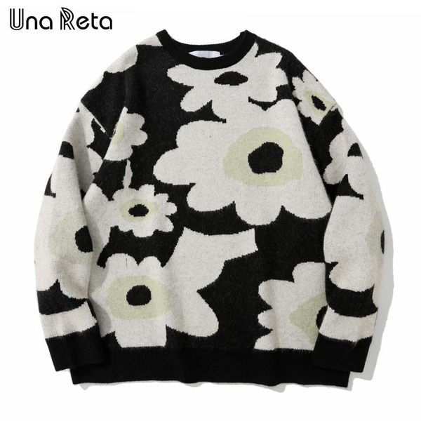 men's sweaters una reta sweater men streetwear autumn winter clothing casual long sleeve pullover hip hop flower print, White;black
men's sweaters una reta sweater men streetwear autumn winter clothing casual long sleeve pullover hip hop flower print, White;black