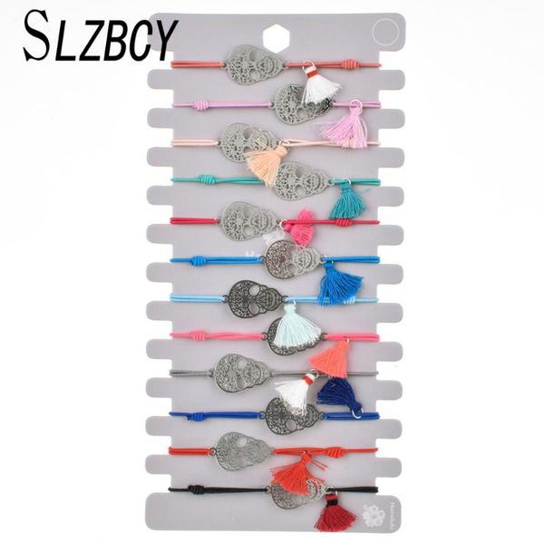 charm bracelets 12 pcs/set silver gold color skull tassel for women braided rope elastic bracelet set fashion jewelry pulseira, Golden;silver
charm bracelets 12 pcs/set silver gold color skull tassel for women braided rope elastic bracelet set fashion jewelry pulseira, Golden;silver