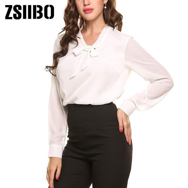 elegant womens blouse 2021 autumn bow tie neck long sleeve casual office work chiffon shirts plus size clothing women's blouses, White
elegant womens blouse 2021 autumn bow tie neck long sleeve casual office work chiffon shirts plus size clothing women's blouses, White