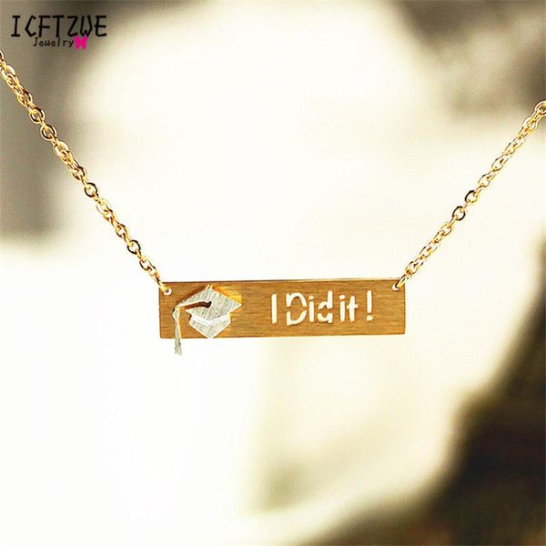 pendant necklaces icftzwe gold chains i did it bar necklace dr hat collar stainless steel statement fashion jewelry bff graduation gift, Silver
pendant necklaces icftzwe gold chains i did it bar necklace dr hat collar stainless steel statement fashion jewelry bff graduation gift, Silver