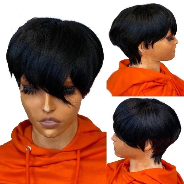 brazilian short straight bob pixie cut wig full machine made none lace front remy human hair wigs with bangs for black women, Black;brown
brazilian short straight bob pixie cut wig full machine made none lace front remy human hair wigs with bangs for black women, Black;brown
