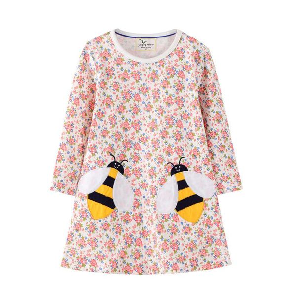 girl's dresses jumping meters long sleeve animal bee applique flowers girls for autumn spring cotton children's clothes costumes d, Red;yellow
girl's dresses jumping meters long sleeve animal bee applique flowers girls for autumn spring cotton children's clothes costumes d, Red;yellow