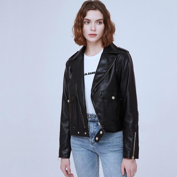 women's leather & faux spring autumn women pu casual streetwear outerwear motorcycle short jacket zipper black biker coat
women's leather & faux spring autumn women pu casual streetwear outerwear motorcycle short jacket zipper black biker coat