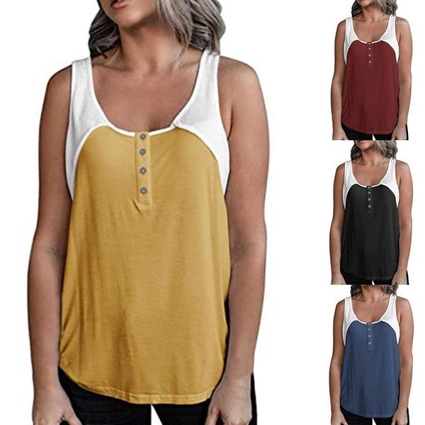 women's tanks & camis 2021 sleeveless summer tank women casual solid slim button o neck soft tee shirts clothes female, White
women's tanks & camis 2021 sleeveless summer tank women casual solid slim button o neck soft tee shirts clothes female, White